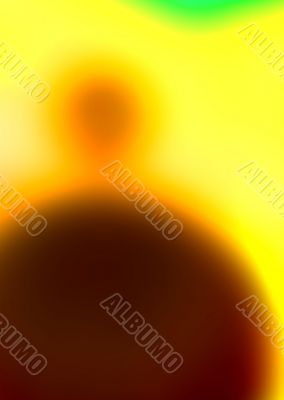 Lava blobs rising abstract