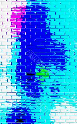 blue bricks abstract
