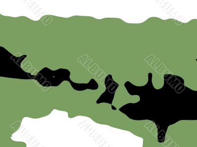 torn green abstract
