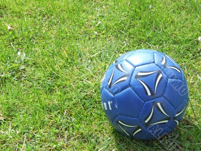 blue ball on the field