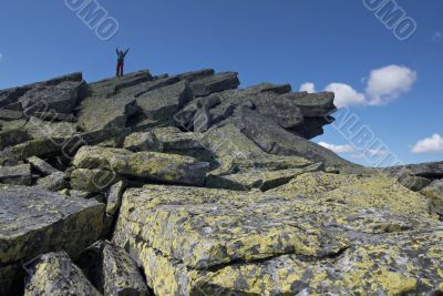 At the top of world