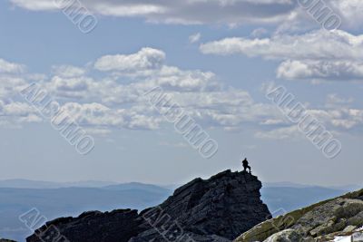 At the top of world