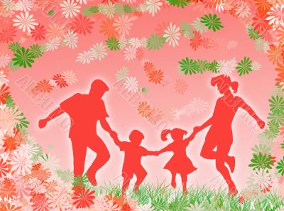 Family and flowers