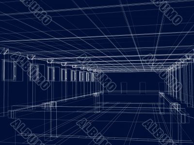 3d abstract sketch