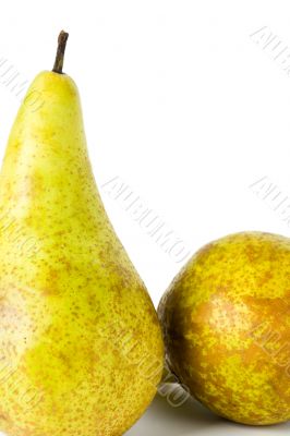 two green pears