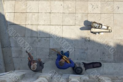 Musicians  in Budapest, Hungary.