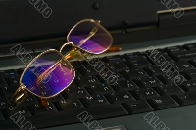 laptop and glasses