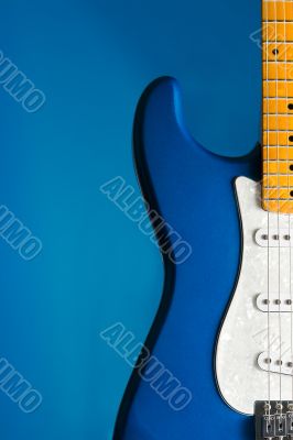 closeup blue guitar