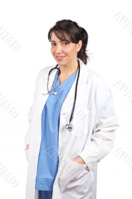 Female doctor in lab coat