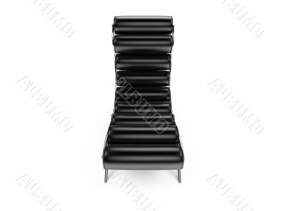 black leather sofa