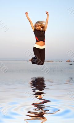 jump over water