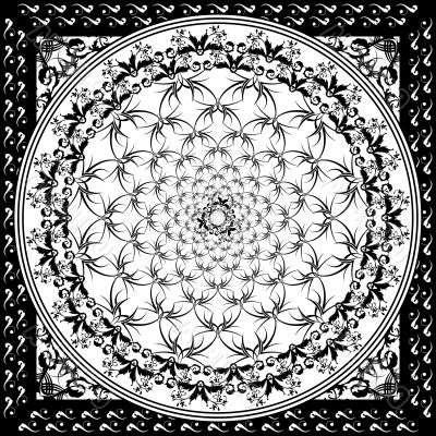black and white tile