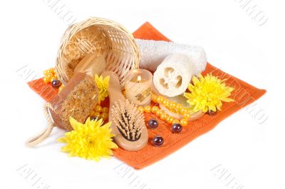 Spa still-life with candle
