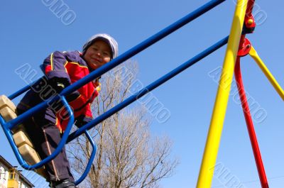 The Boy on seesaw