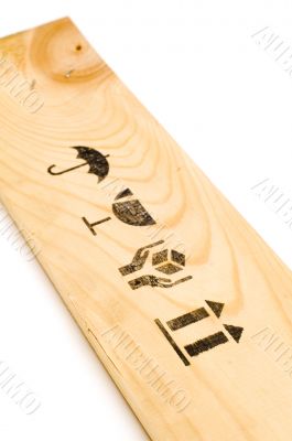 sign on wood