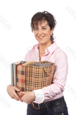 Woman holding shopping bags