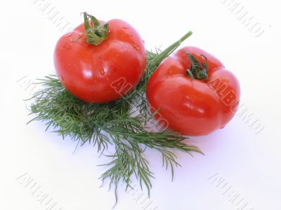 Two tomatoes