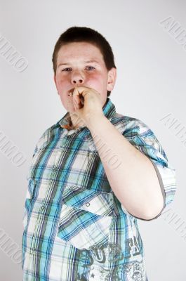 young handsome cowboy smoking a cigaret