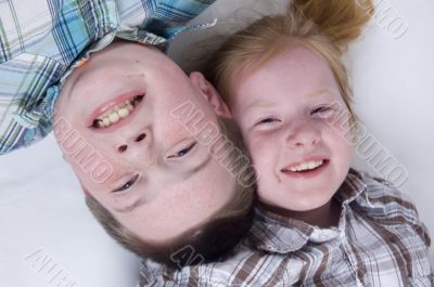 happy brother and sister