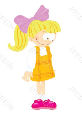 Yellow-hair_little_girl_in_orange_dress