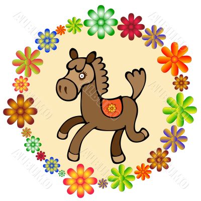 Fanny illustration of horse.