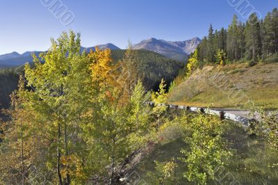 Beautiful road to mountains