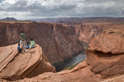 Above a chasm.