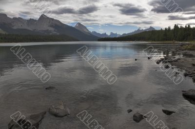 Northern sky above lake.