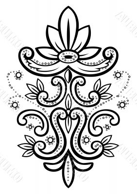 Vector illustration of an abstract floral element