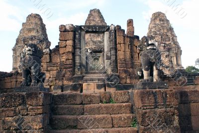 Temple with lions