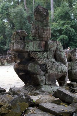 Stone khmer gods