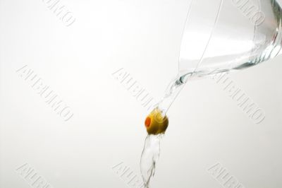 spilling martini