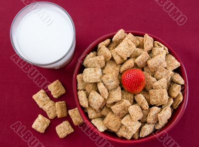 Wheat Squares and Strawberries for Breakfast