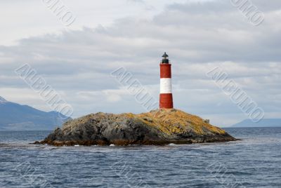 Famous lighthouse on the Beagle Channel