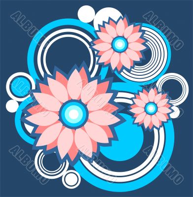 dark flowers pattern