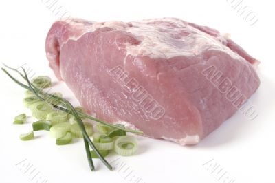 Meat on white background