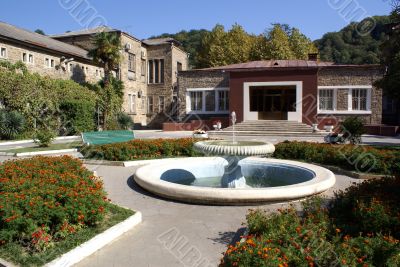 Buildind and fountain