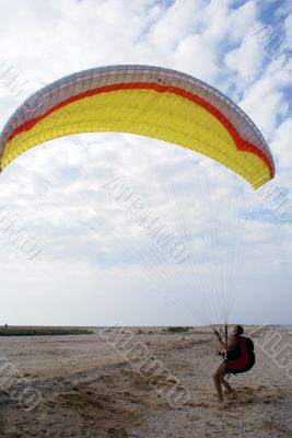 Parachute on the beach