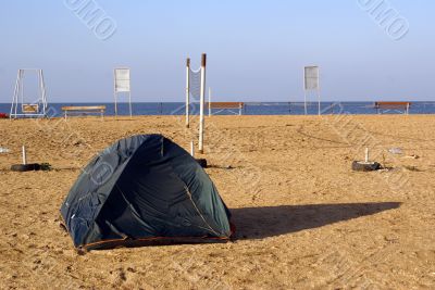 Camping on the beach