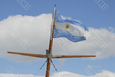 Argentina Flag, ship and sky