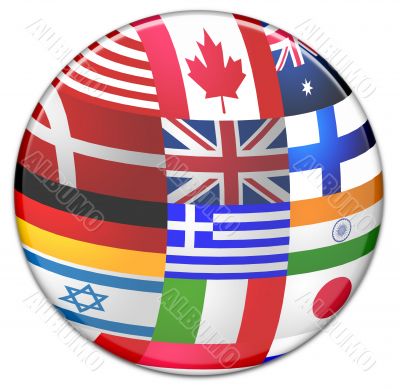 Sphere from country flags