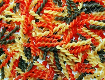 colored noodles