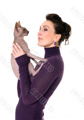 pretty model posing in studio
