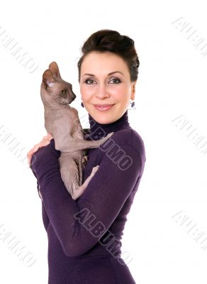 pretty model posing in studio