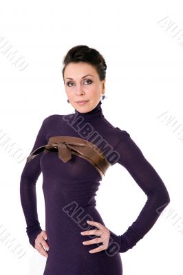 pretty model posing in studio