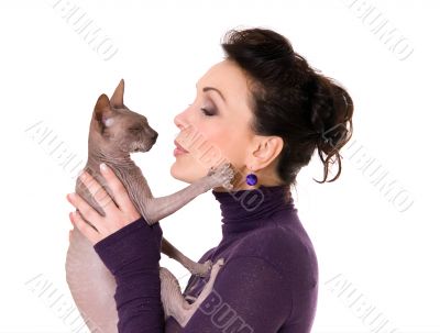 pretty model posing in studio