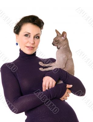 pretty model posing in studio