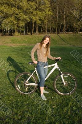 girl on bicycle