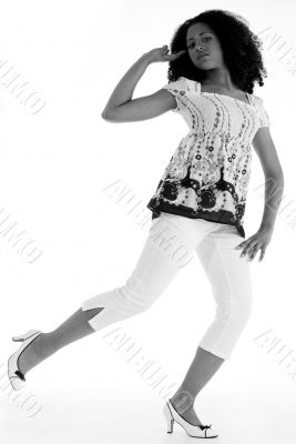 Walking african girl