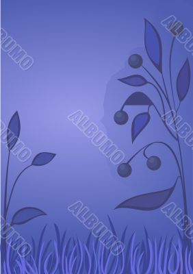 Bluberry floral background